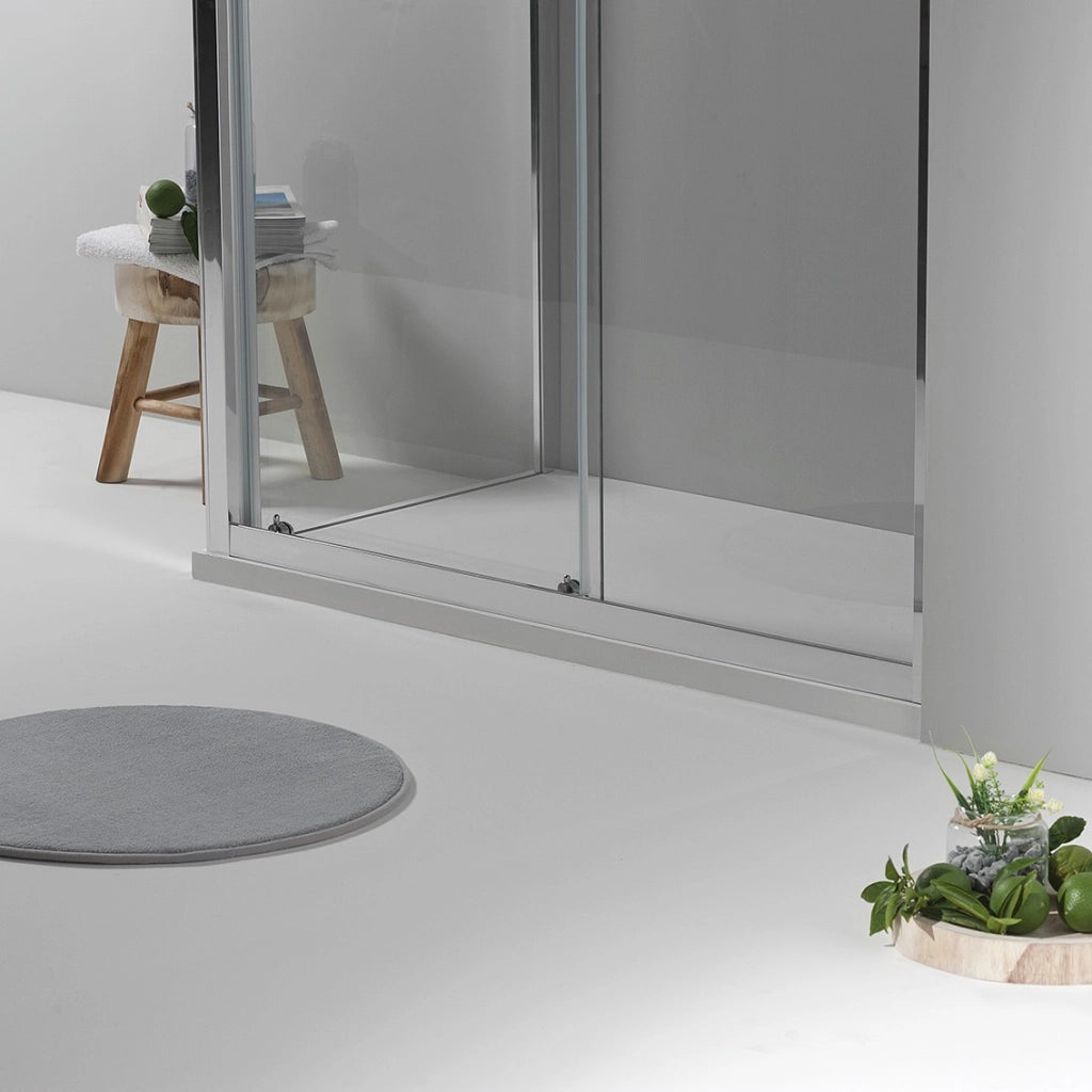BOX DOCCIA ELITE ANGOLARE 80x140 CM SCORREVOLE CON LATO FISSO TRASPARENTE