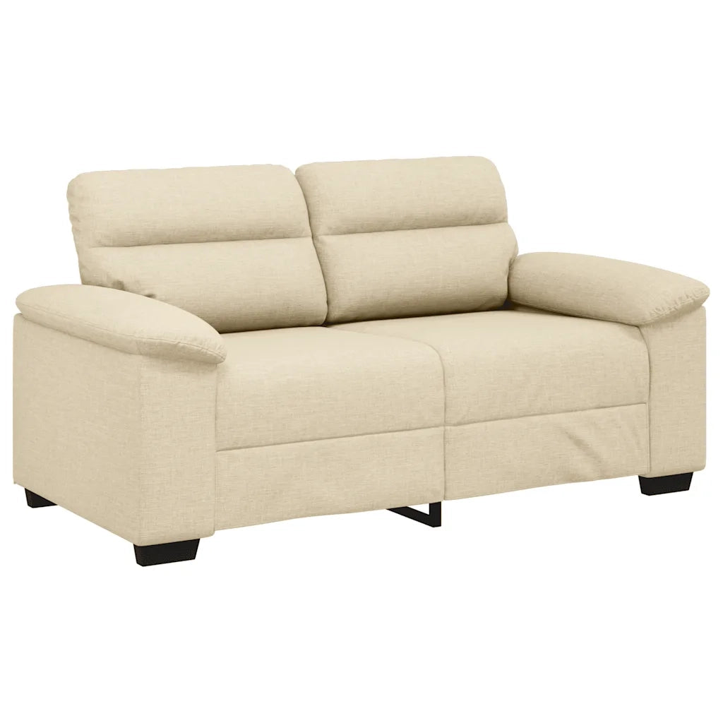 Divano a 2 Posti Crema 160x81x84 cm in Tessuto 4105304