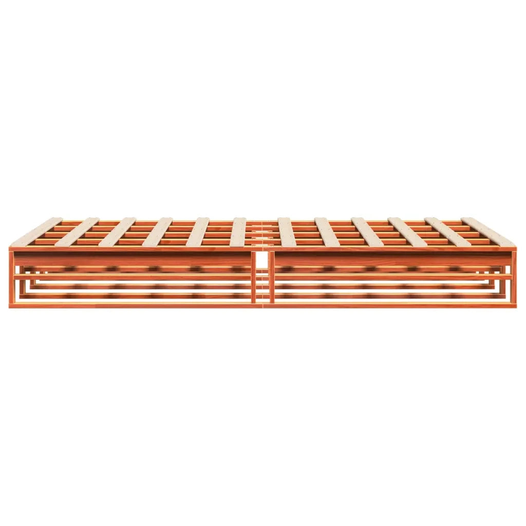Letto senza Materasso Marrone Cera 140x190 cm in Legno di Pino