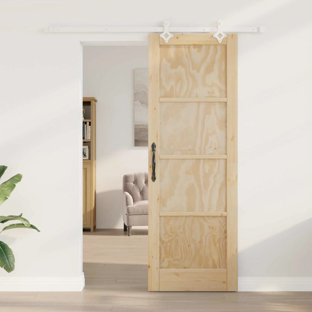 Porta scorrevole Naturale e Bianco 73,5 x 211 cm 3445522