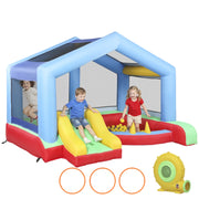 Castello Gonfiabile 4 in 1 ¨C Xylo ¨C con Scivolo Piscina Palline Gioco Lancio Anelli Multicolore