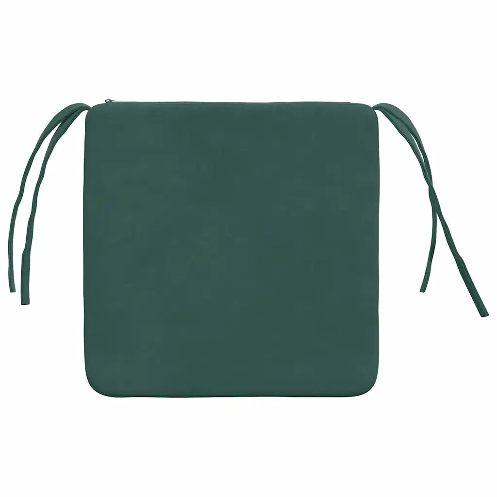 Cuscini per Seduta 4 pz | Cuscini per sedie Verde Scuro 40 x 40 x 3 cm Velluto