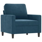 Poltrona | Sedia Relax Blu 60 cm Velluto