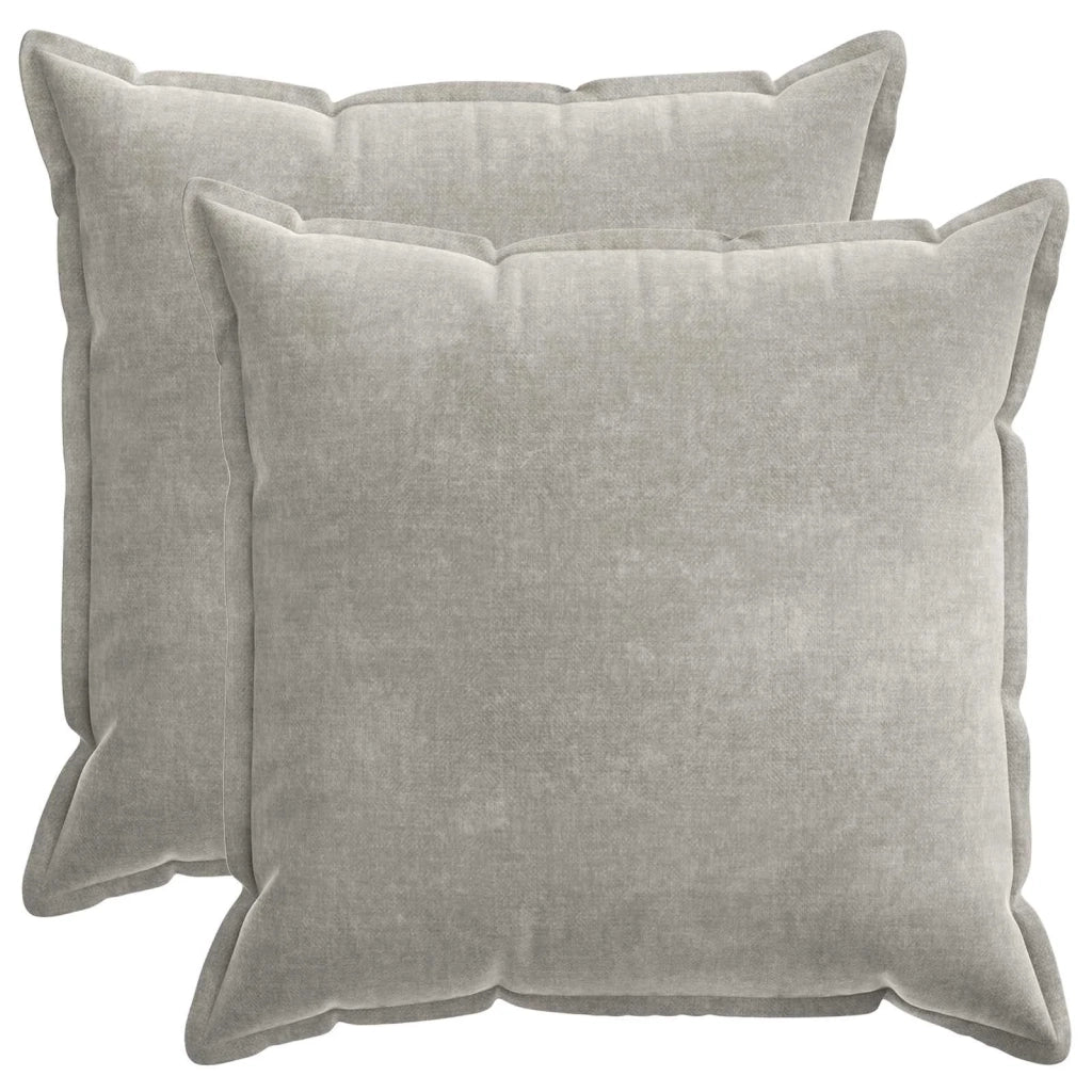 Federa 2 pz HOUTEN Grigio Chiaro 60 x 60 cm Tessuto Chenille 920761