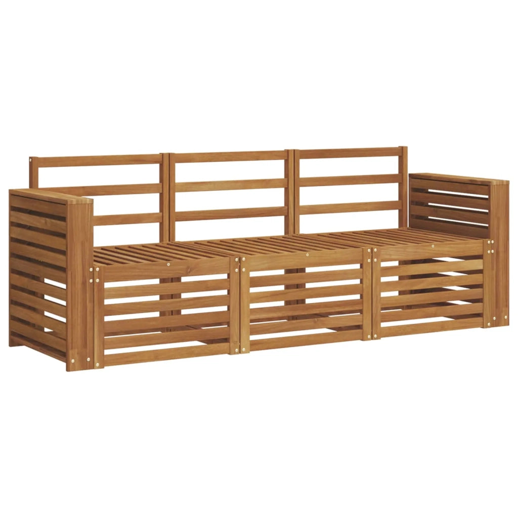 Set divani 3 pcs Naturale Legno di Acacia Massello 3374294