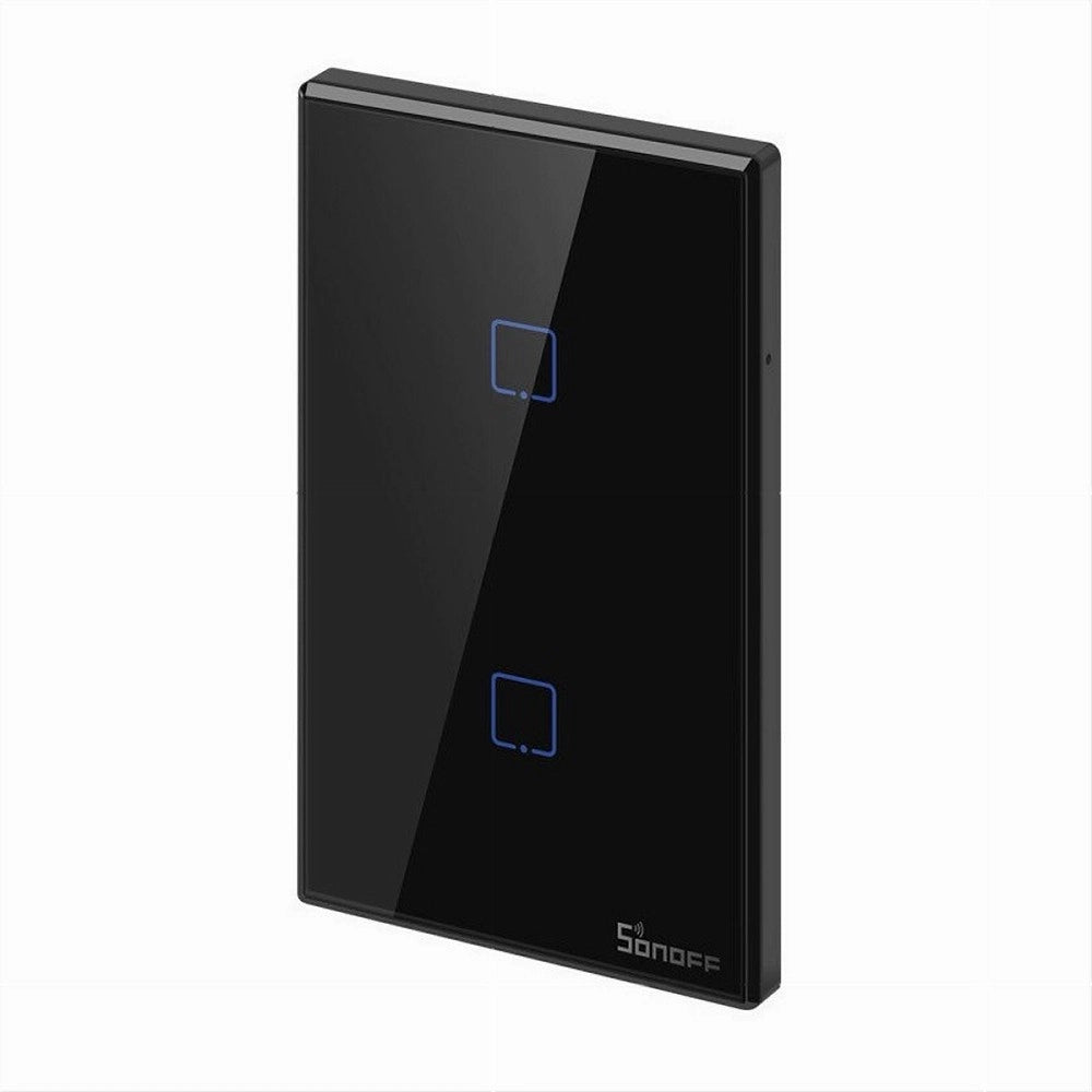 Trade Shop - Interruttore Sonoff Smart 2 Canale Controller Wireless Placca Touch Domotica T3us2c -