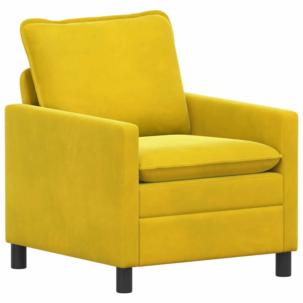 Set di divani 2 pcs Giallo Velluto 3417073