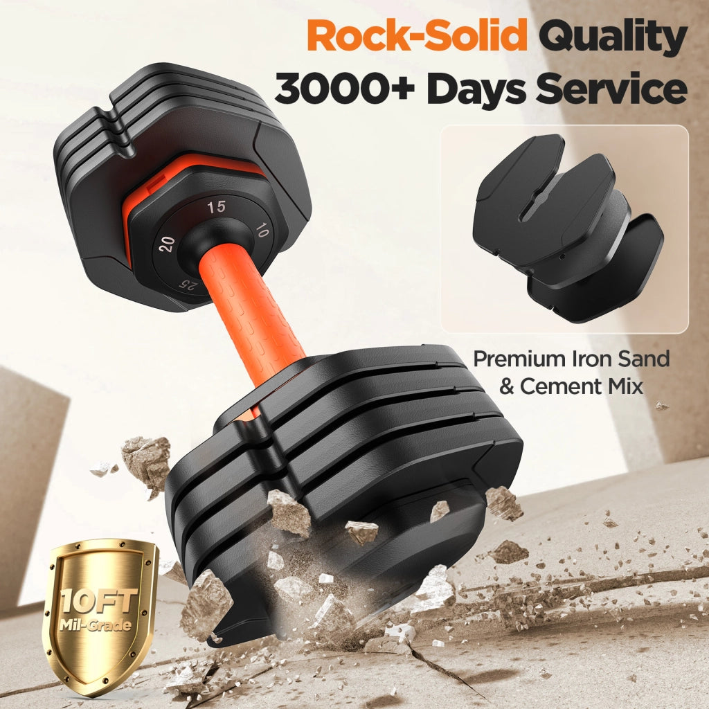 Set Manubri Regolabili 2 Pezzi 50LB ¨C Minimal ¨C Nero
