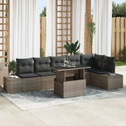 Set Divano da Giardino con cuscino 7 pcs Grigio polyrattan 3357932