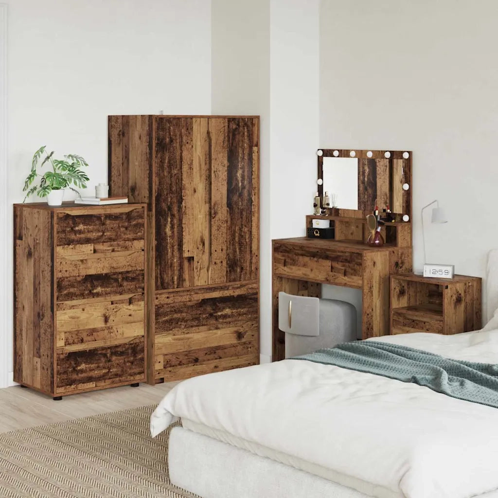 Armadi di Stoccaggio 2 pcs Legno vecchio 60 x 48 x 105 cm