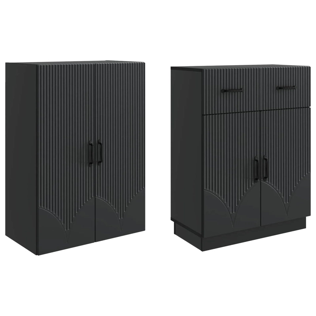 Set di armadi 2 pz Nero Legno ingegnerizzato 3416827