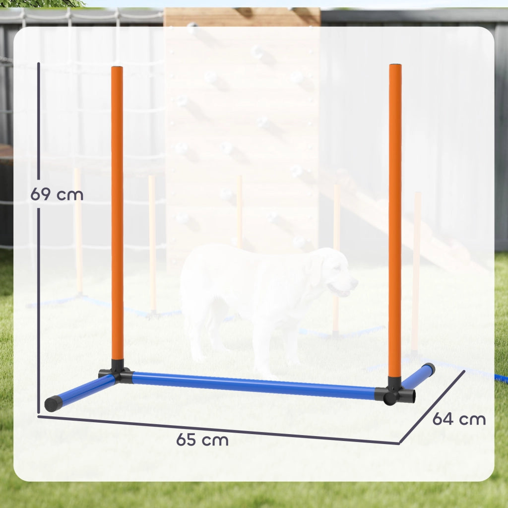 Set Agility per Cani ¨C Minimal ¨C 3 Pezzi con Slalom e Borsa Arancione