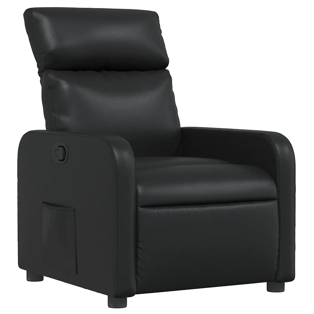 Poltrona | Sedia Relax Reclinabile Nera in Similpelle