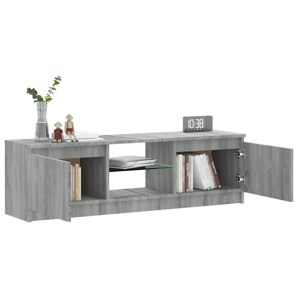 Mobile TV | Armadietto TV | Mobile Porta TV con Luci LED Grigio Sonoma 120x30x36 cm