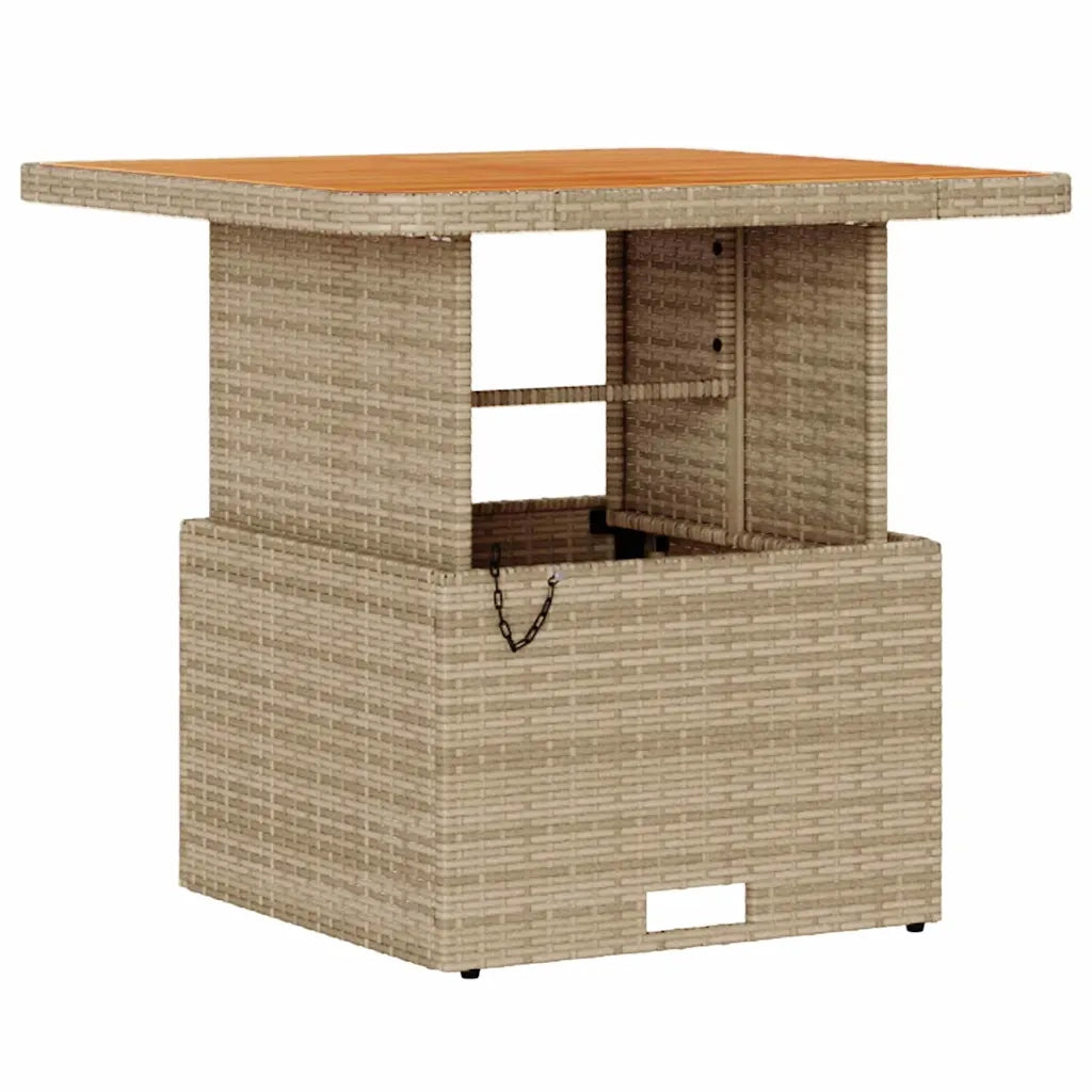 Set da Pranzo per Giardino Beige polyrattan 42007914