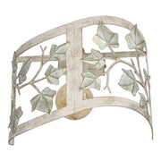 Applique Provence 1xE27 argento foglie metallo Luminex