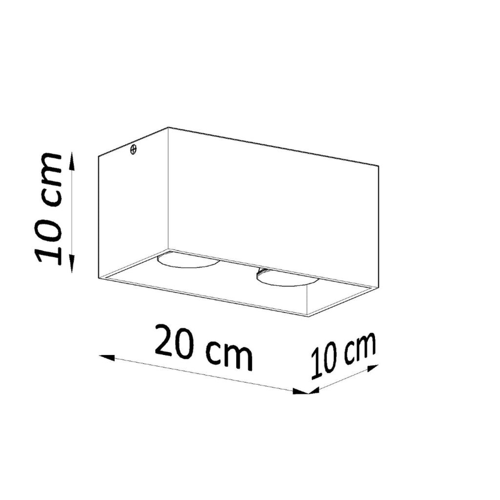 Lampada da soffitto QUAD grigio