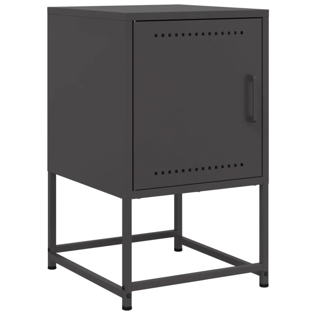 Comodino Nero 36x39x60,5 cm in Acciaio 846446