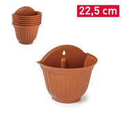 Vaso da Parete Giardino Balcone Roma Marrone 23 cm