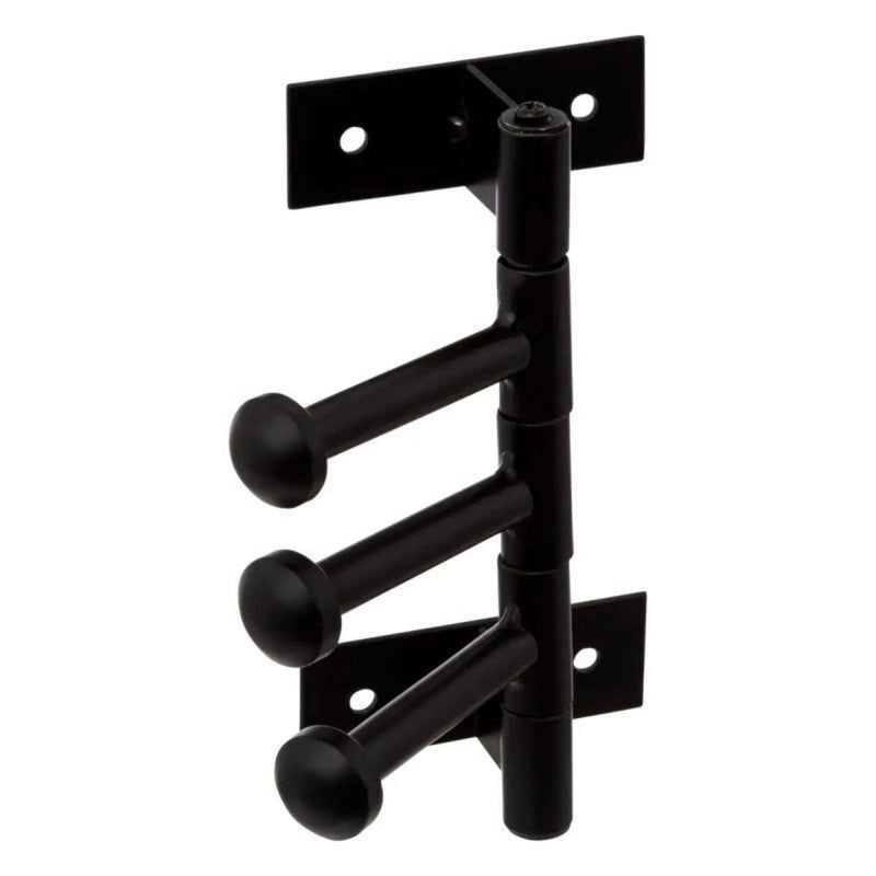 Appendiabiti girevole metallo nero 3 ganci