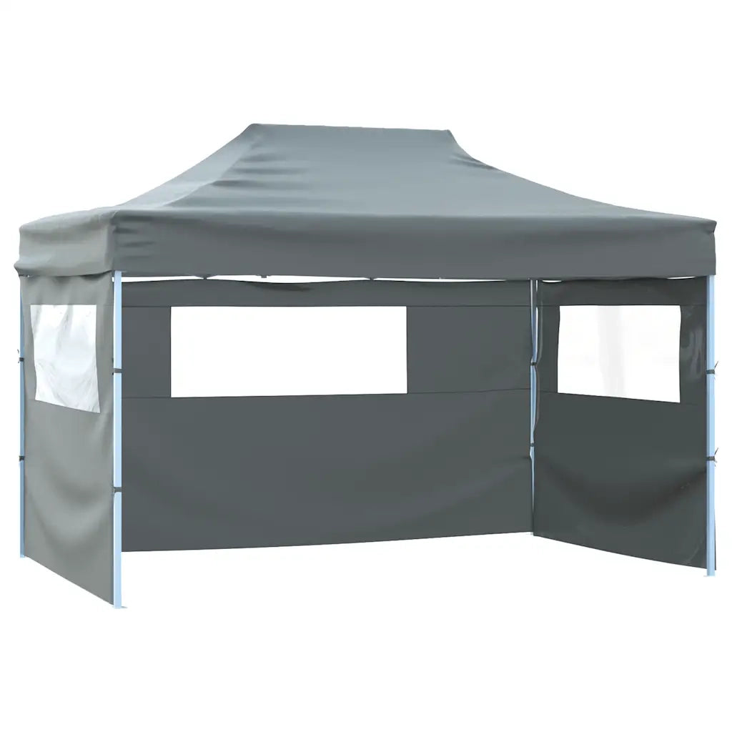 Gazebo | Pergolato Professionale Pieghevole 4 Pareti 3x4m Acciaio Antracite