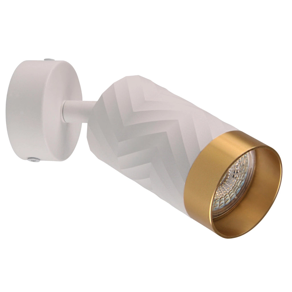 Faretto parete/soffitto Polux ARRAS bianco oro GU10 orientabile