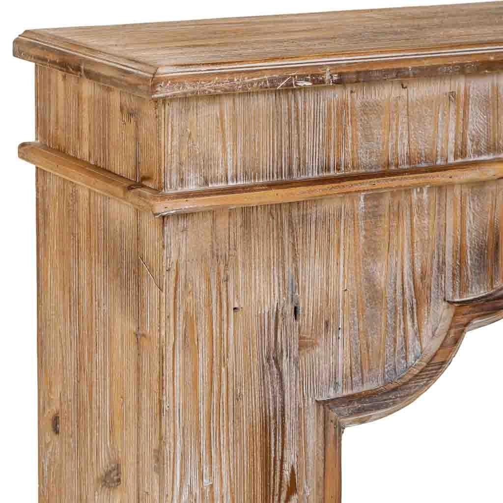 Cornice per camino in legno marrone 100x29x110h cm