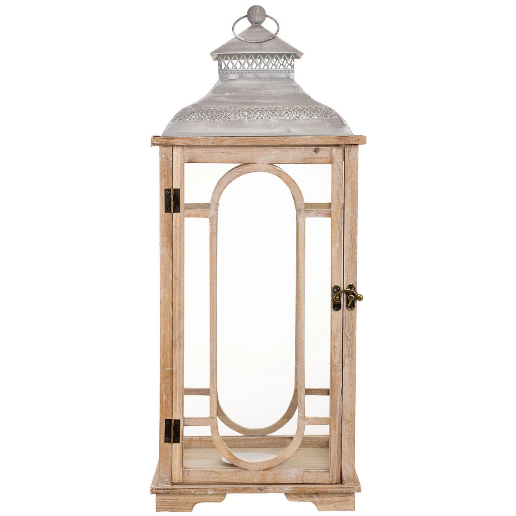 Lanterna in legno 30x30x73h cm