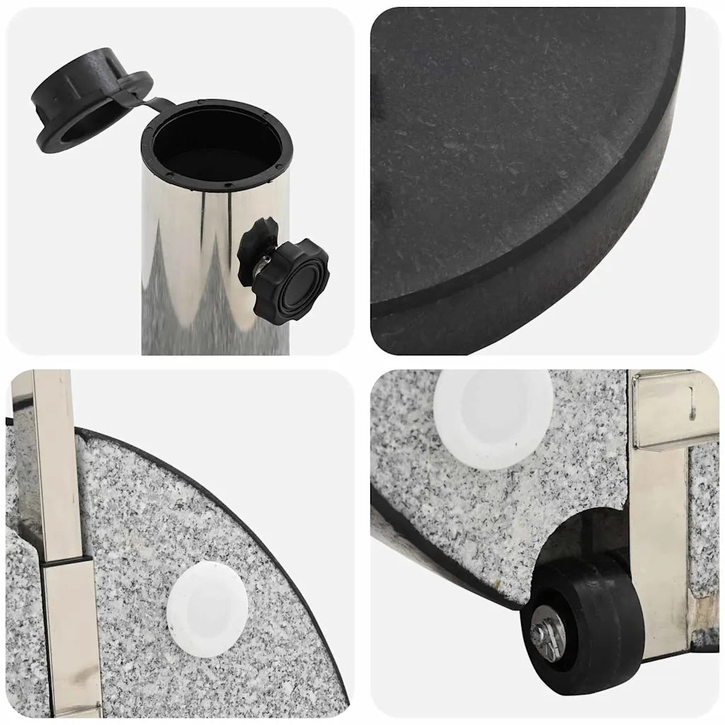 Base per ombrellone-Supporto per ombrellone Nero ? 45 x 37.5 cm Granito