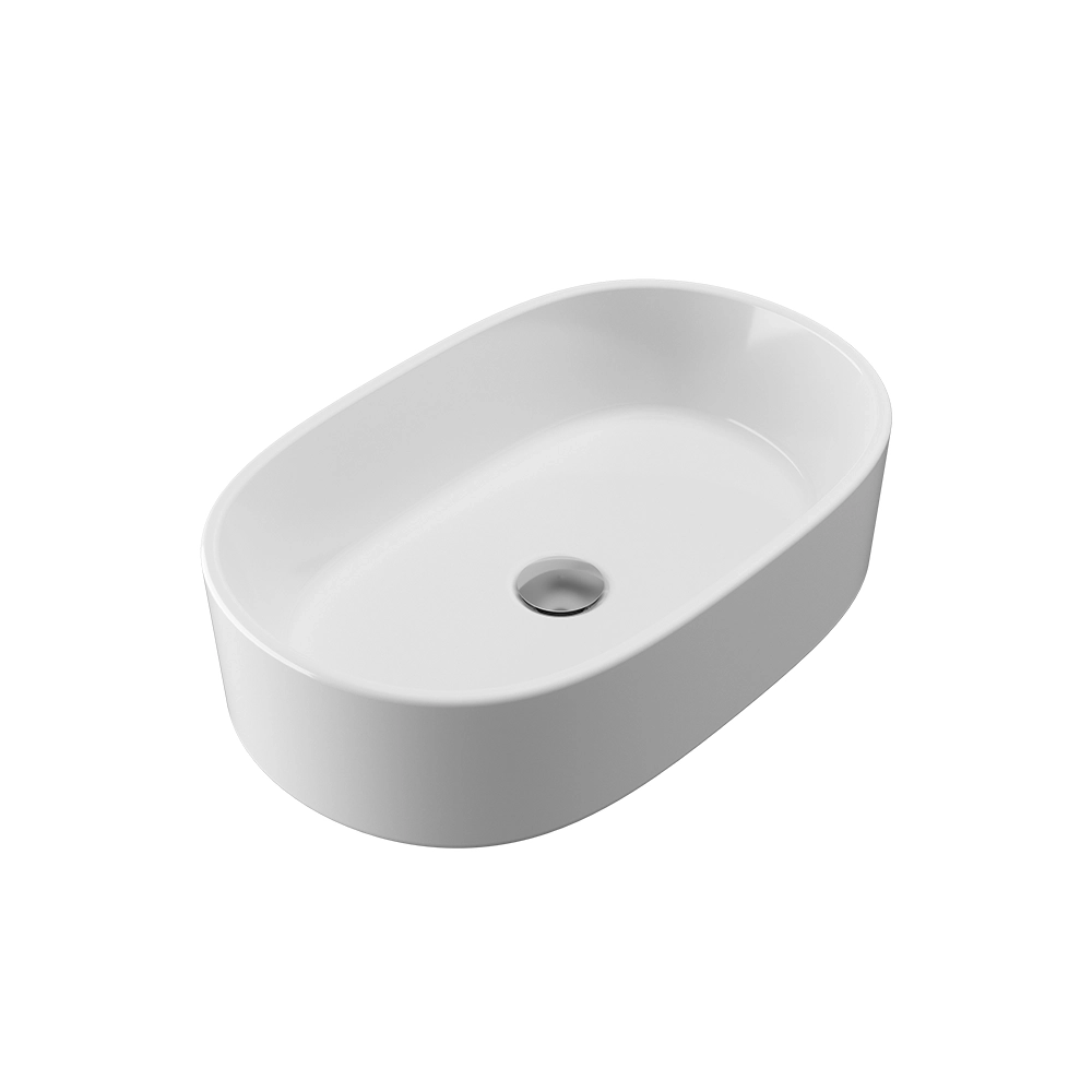 Lavabo da appoggio ovale 57x36,5x15 cm Bianco