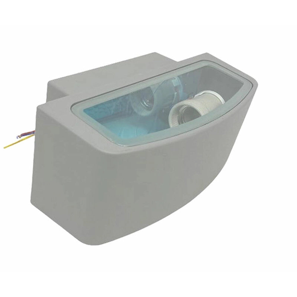Trade Shop - Applique A Parete Per Esterno Ip44 Attacco E27 Luce Lampada Da Muro Grigio Es29 -