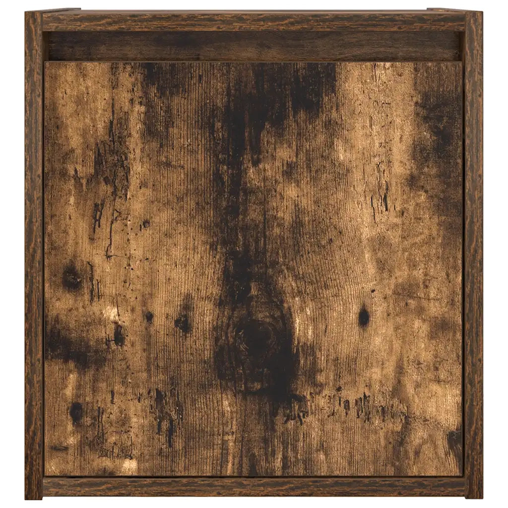 Comodini a Muro 2 pz-Set di 2 Tavolino da notte Rovere Fumo 38x34x40 cm 807258