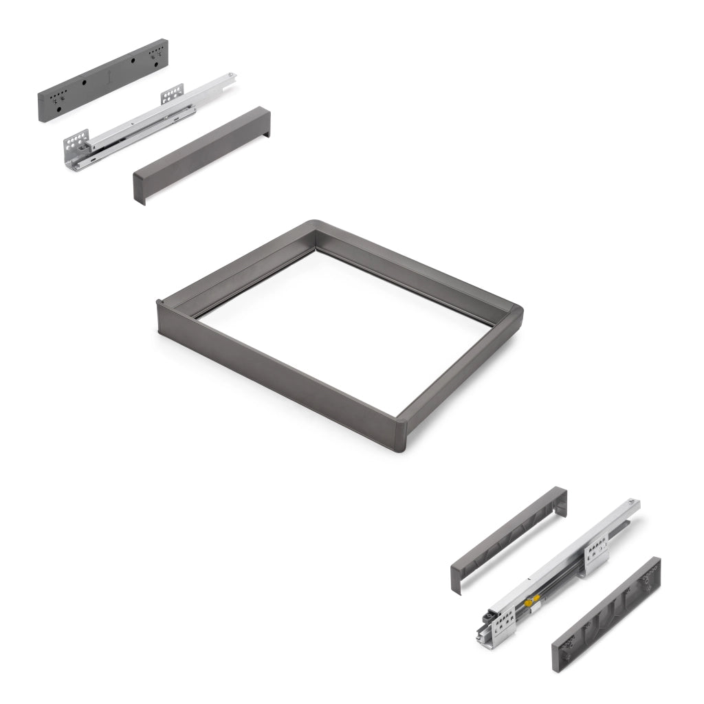 Telaio con guide a estrazione totale e chiusura morbida per accessori per armadi Quartz