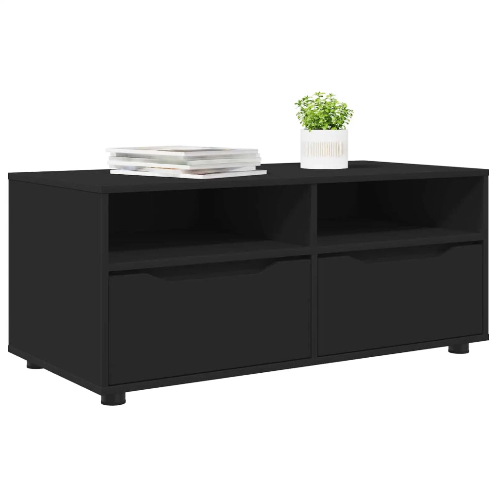 Mobile TV con cassetto Nero 100 x 48 x 43 cm Legno multistrato 888928