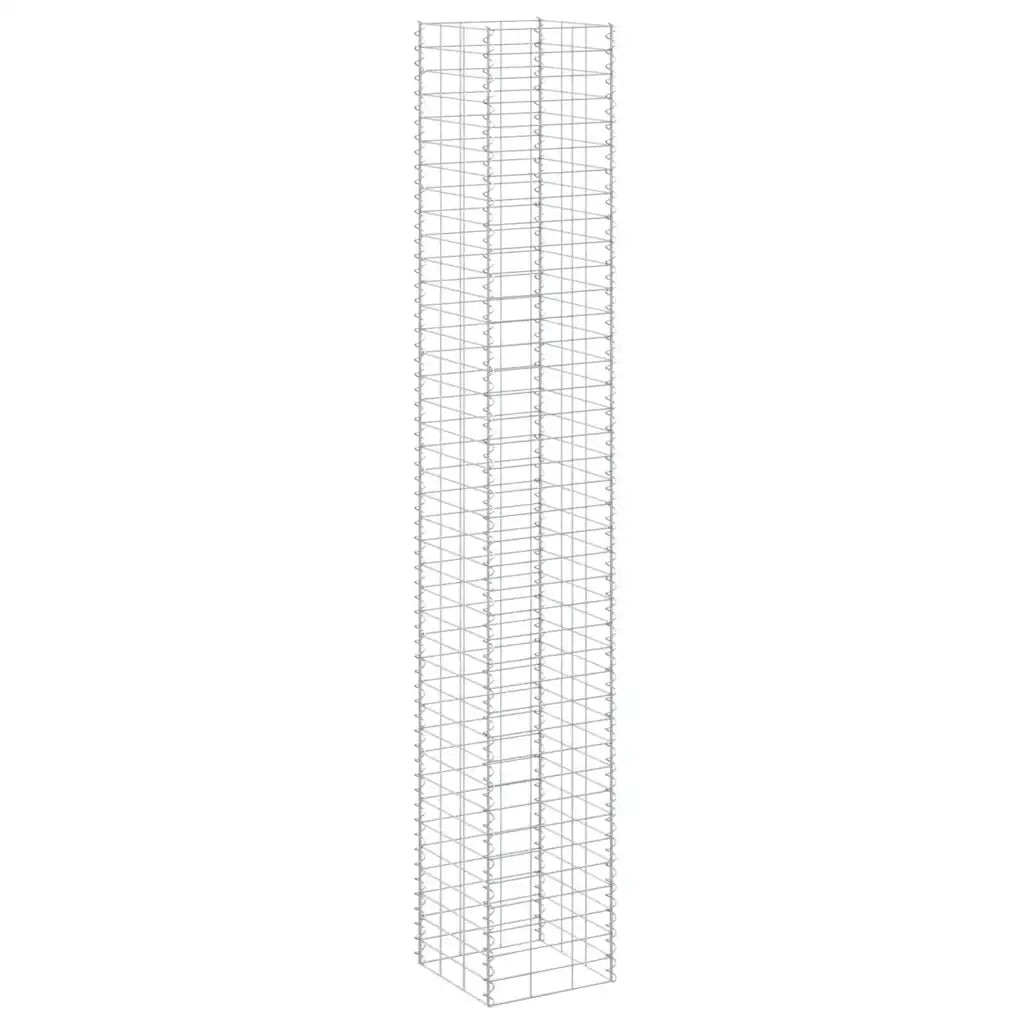 Fioriere | Cassetta per fiori | Vaso Rialzate a Gabbione 3 pz 30x30x200 cm in Ferro