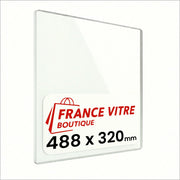 488 x 320 x 4 mm - Vetro per stufa a legna - vetro camino di ricambio - vetro per caminetto resistente al fuoco - France Vitre