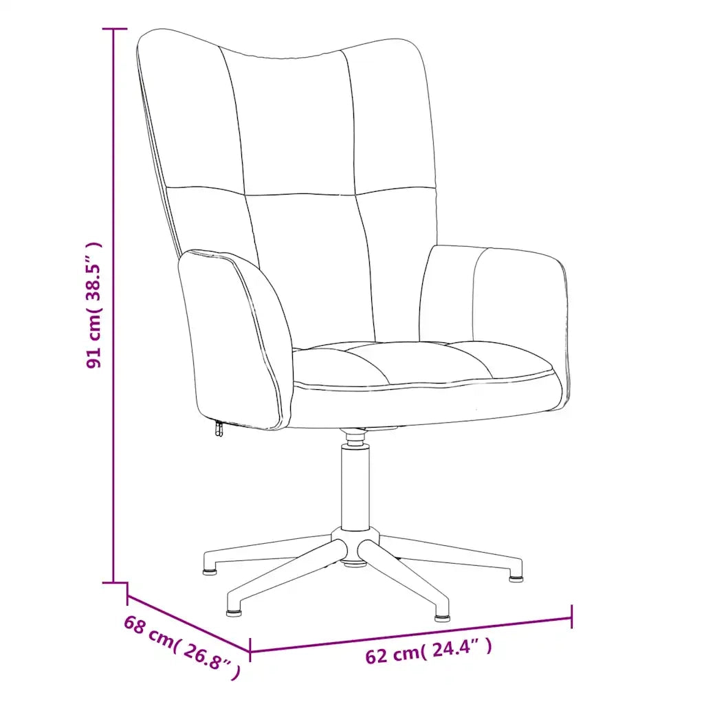 Sedia Relax Marrone in Velluto 328125