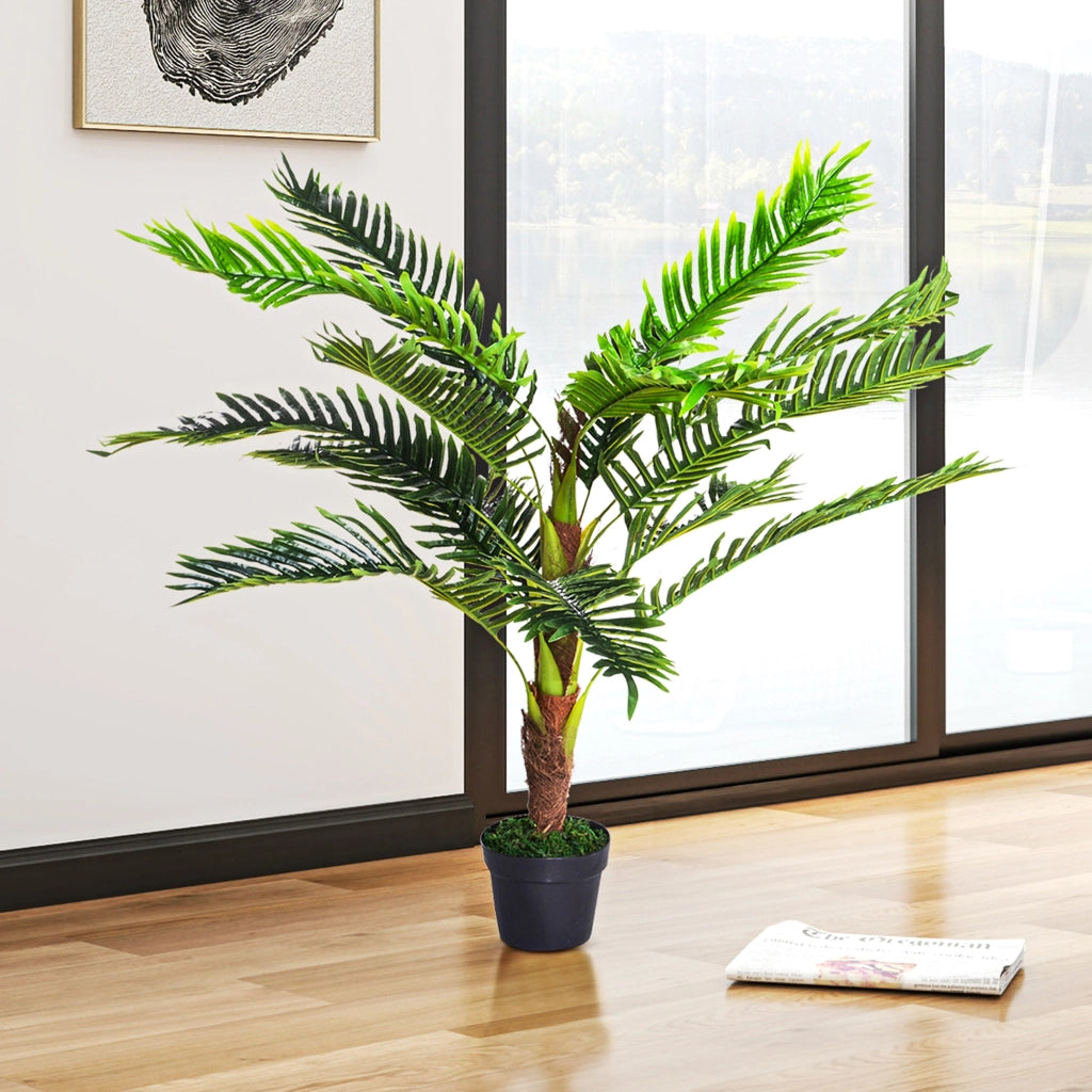 Palma Cycas Artificiale ¨C Zephmum ¨C Verde 123cm con vaso