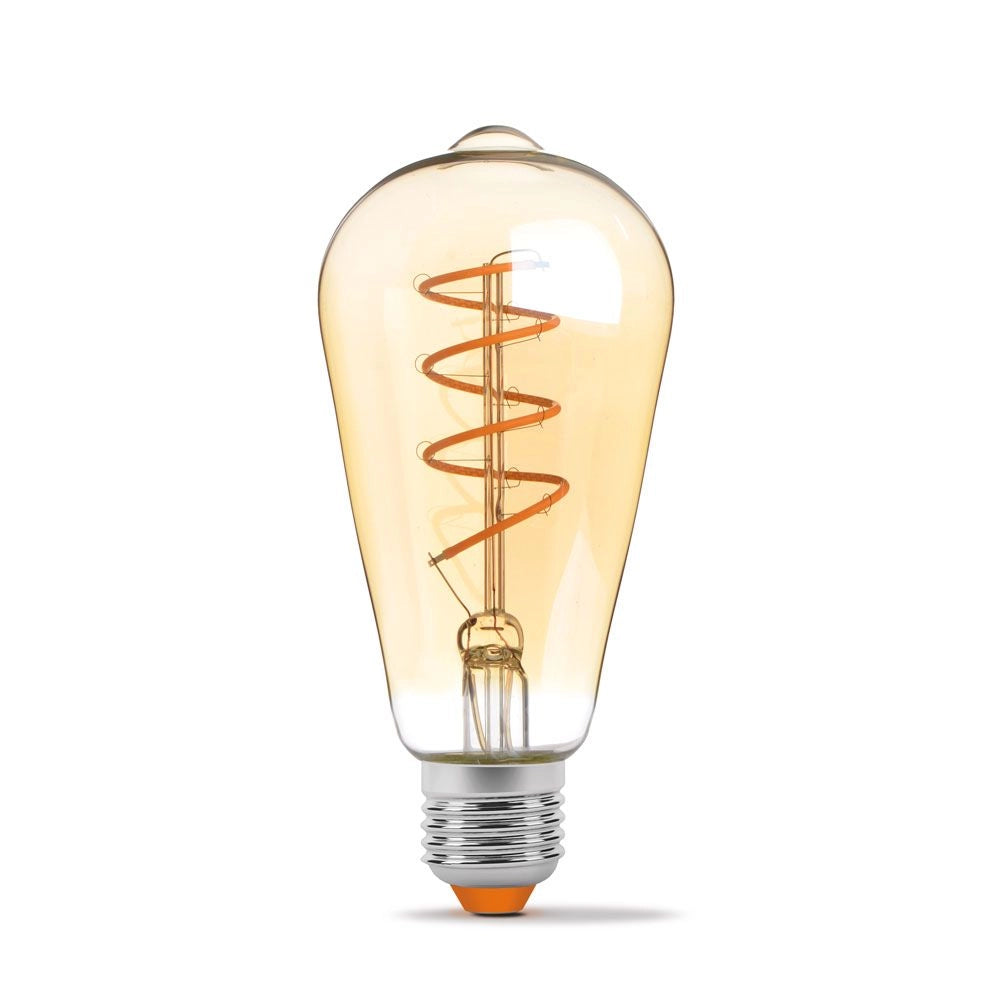 Lampadina LED dimmerabile ambra ST64 4W E27 2200K Videx