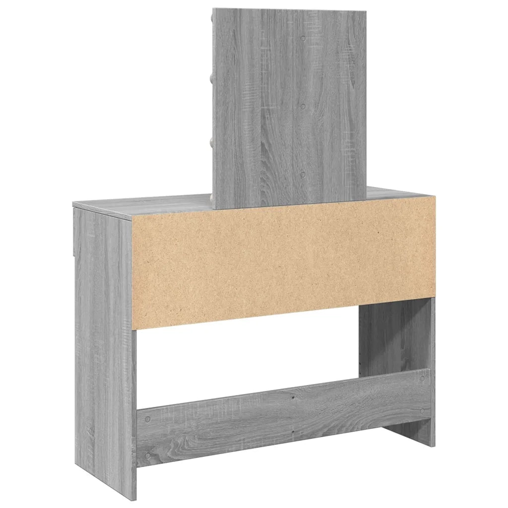 Toeletta con LED Grigio Sonoma 100x40x130 cm 848197