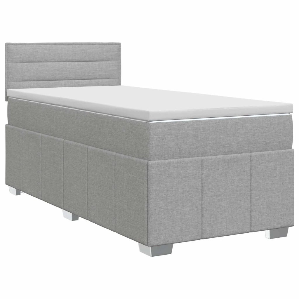Letto box spring con materasso Grigio Chiaro 80 x 200 cm 3451073