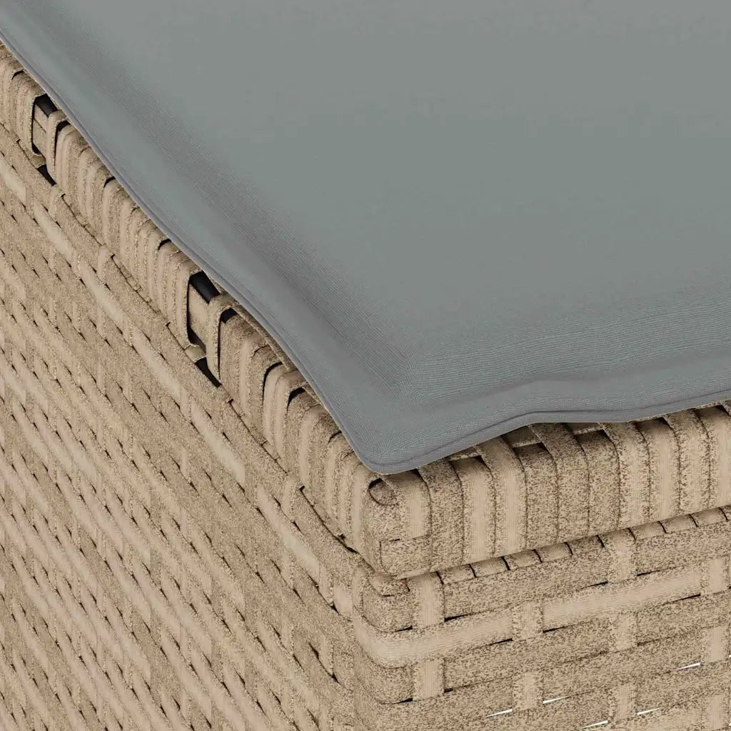 Set da Pranzo per Giardino Beige polyrattan 42007914