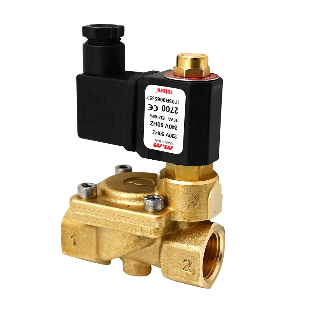 ELETTROVALVOLA PER ACQUA NORMALMENTE APERTA C/BOBINA E CONNETTORE MEM- 1/2- ROTOR- pezzi 1