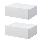 Tavolini da notte a muro ¨C Minimal ¨C Bianco, 2 pezzi