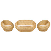 Set di divani da giardino in rattan naturale con cuscini di seduta Beige Poltrone a 2 posti Stile Boho per interni esterni