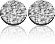 Autoaccessori universali per auto, 2-pack, 7 cm, strass cristalli in silicone antiscivolo, argento