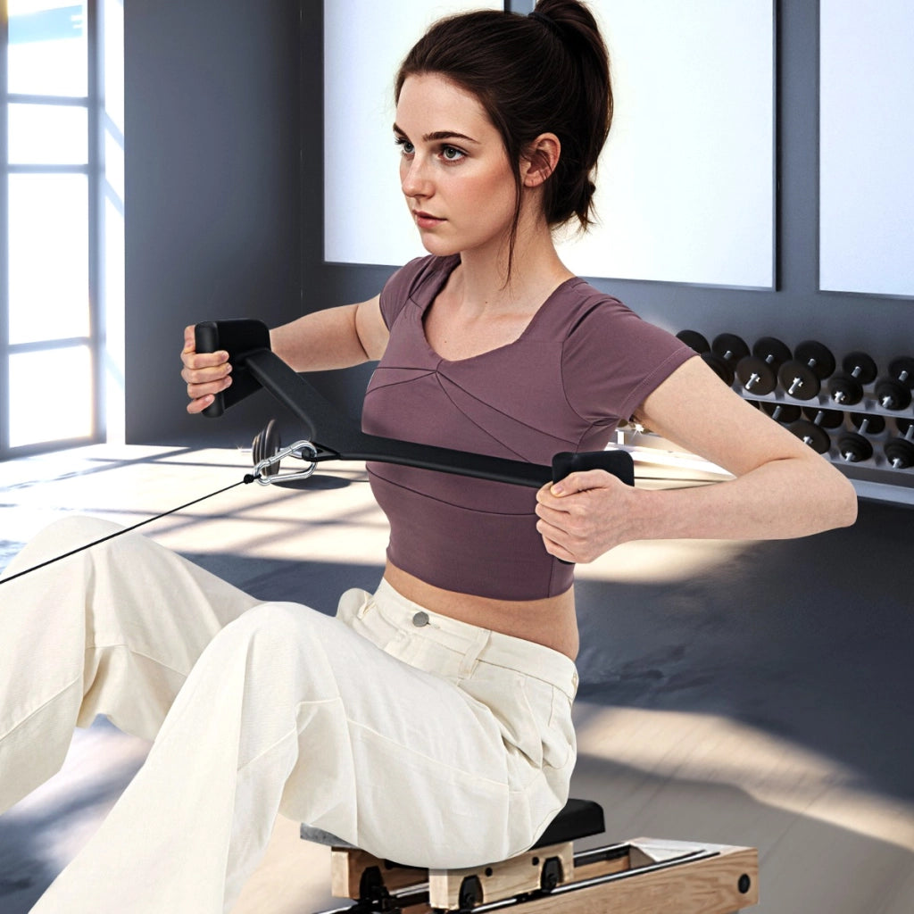 Set di accessori per lat pulldown da 5 pezzi, Attacchi t-bar v-bar per cavi per fitness palestra domestica