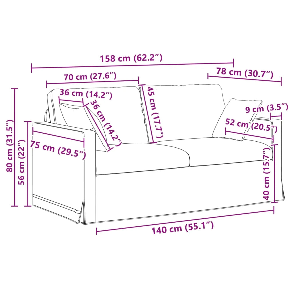 Set di divani 2 pcs Verde Scuro 158 x 78 x 80 cm Velluto 3407553