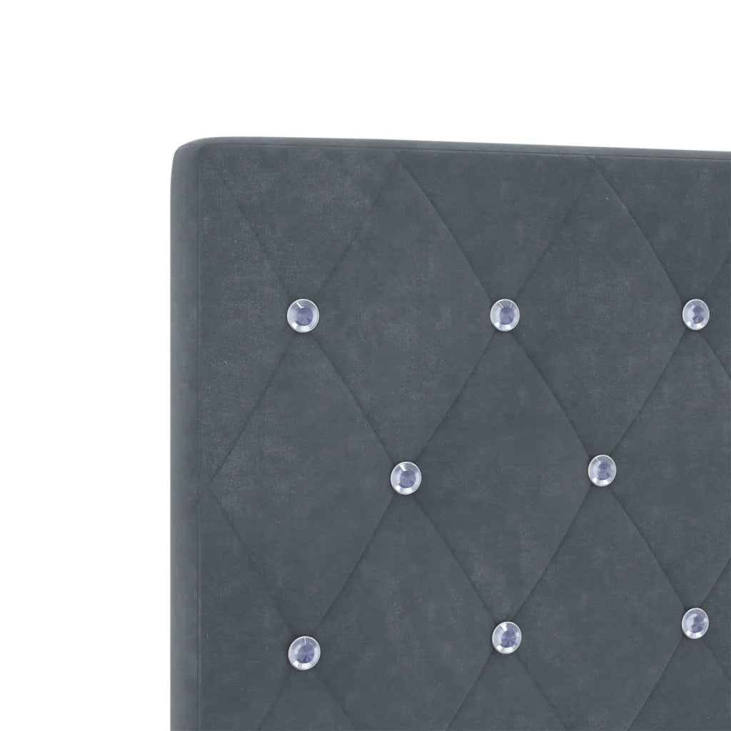 Letto con Box Spring, Materasso e LED Grigio Scuro 120 x 190 cm 3452133