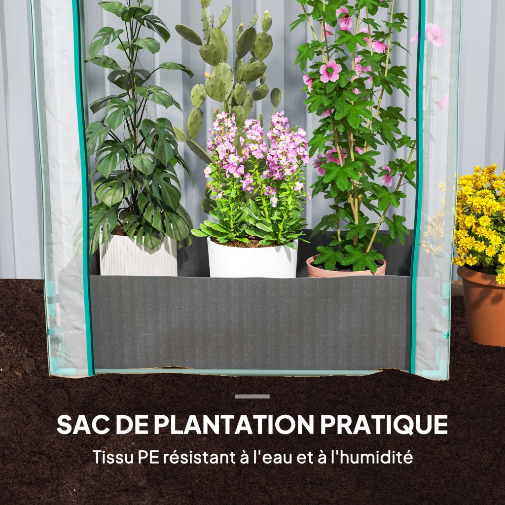 Serra da balcone ¨C Minimal ¨C verde con sacchetti e copertura